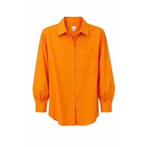 A New Day Shirt Womens XXL Orange Button Up Long Sleeve Cotton Oversized Casual